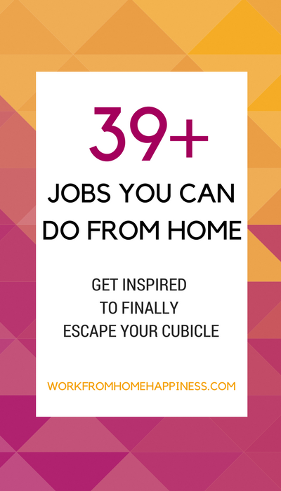What jobs can you do from home? Just about any! Check out this list of 39+ jobs you can do from home for a little cubicle-free inspiration.