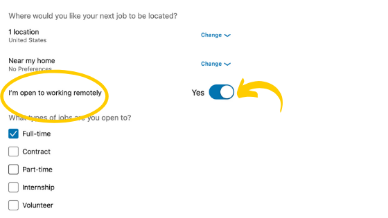 You can use LinkedIn to find a work from home job. Here's how to enable Open Candidate to let recruiters know you want to work from home.