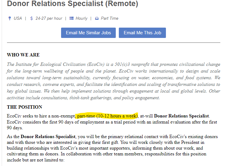 Another example of a company with online part time jobs from home and how many hours it offers per week.